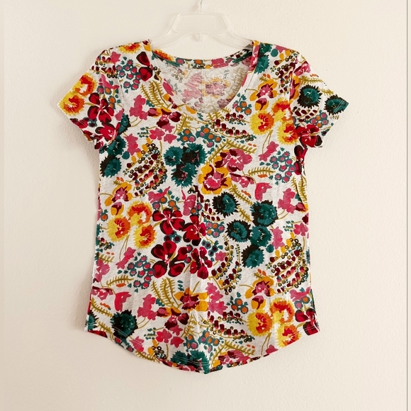 NWOT LOFT Floral Print Cotton Top, size XS - Picture 1 of 8
